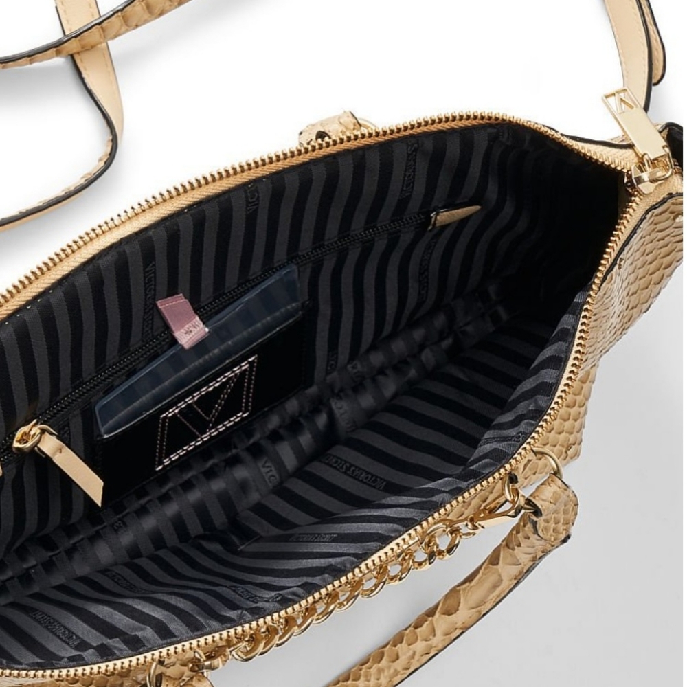 Victoria Secret Slouchy Crossbody Satchel Python - Picture 3 of 8